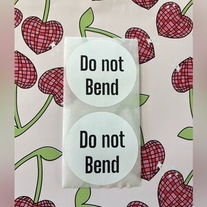 100 -Custom Made Do Not Bend Stickers 2”